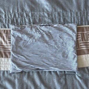 Striped light blue and White Tube Top